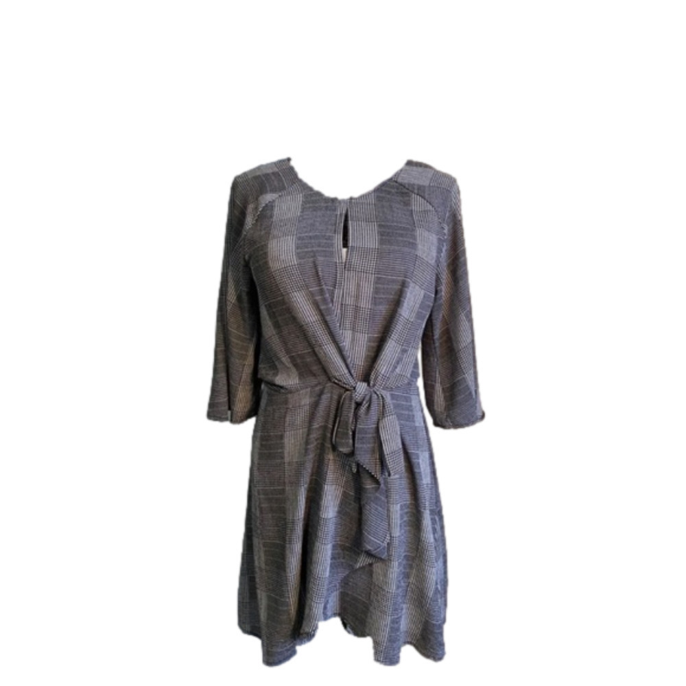 Gypsies & Moondust Houndstooth Grunge Twisted Skater dress woman’s small - Picture 1 of 6